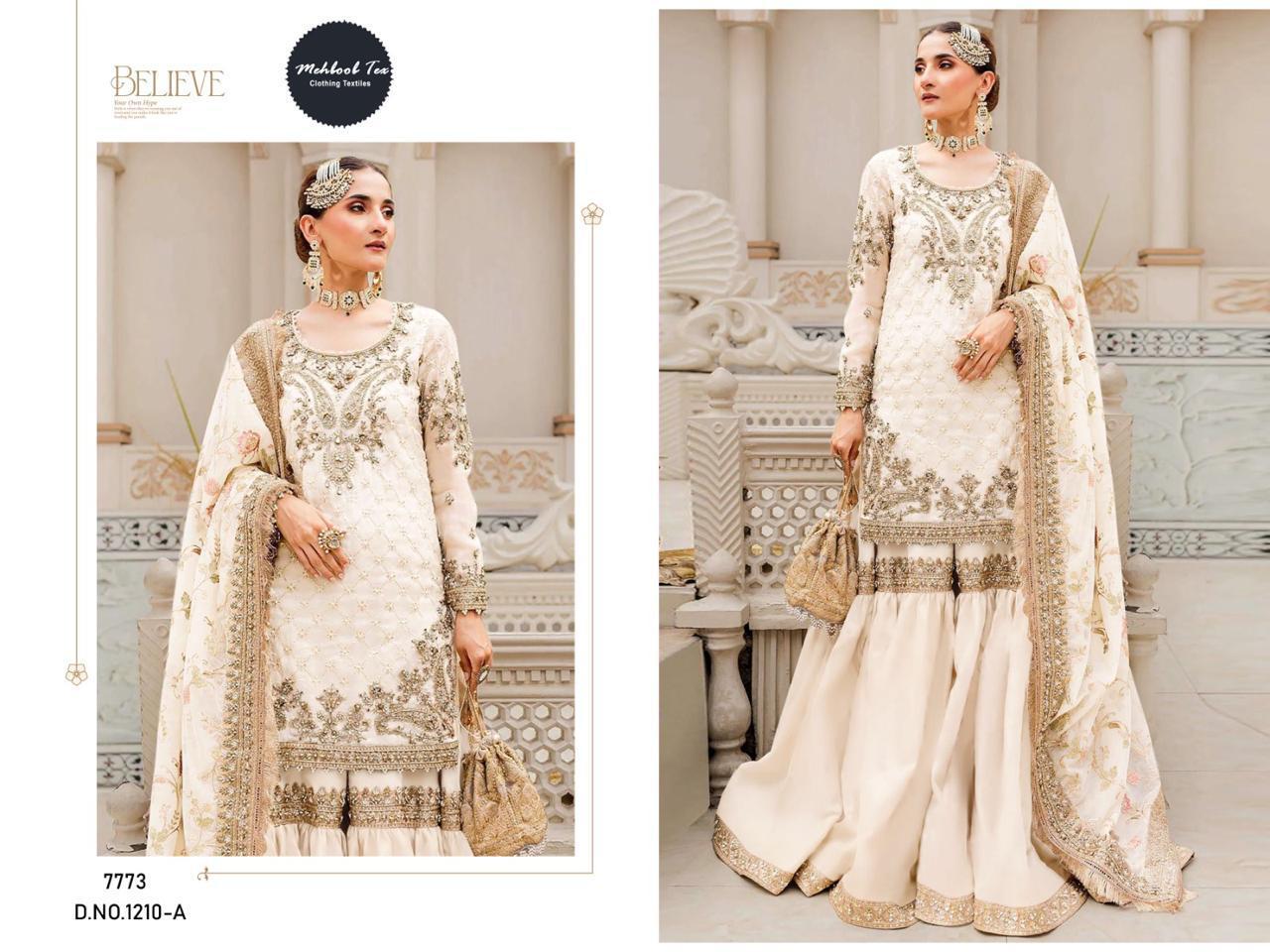 1210 Mehbbob tex Heavy Georgette Pakistani Suits Catalog